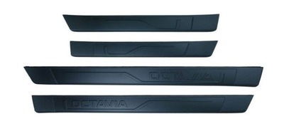 MOLDURAS PARA UMBRALES NEGRAS 4 PIEZAS SKODA OCTAVIA 2013-  