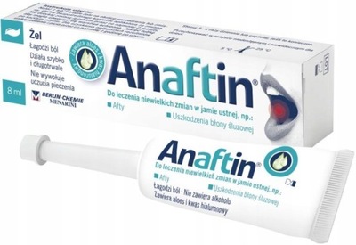 Anaftin, żel na afty pleśniawki i drobne urazy 8 ml