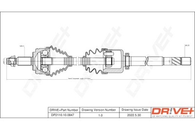 DRIVE+ SEMI-EJE DE ACCIONAMIENTO RENAULT MASTER 10- P  