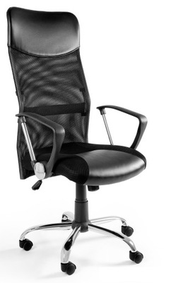 Krzesło Obrotowe VIPER Czarne Fotel Unique Wysokie