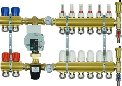 Rozdzielacz dwufunkcyjny podłogówka CO 6+2