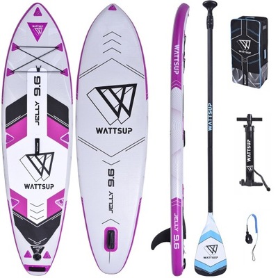 DESKA SUP POMPOWANA Z WIOSŁEM WATTSUP JELLY 9'6