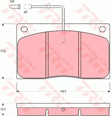 TRW GDB443 PADS BRAKE RENAULT MASTER 81-85 GR  