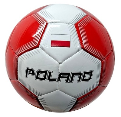 Piłka nożna biało-czerwona do gry w piłkę nożną footbal z flagą Polski