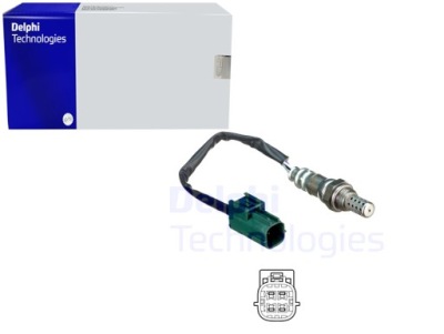 Датчик лямбда-зонд delphi es20643-12b1 nissan micra 00-10 delphi фото №1