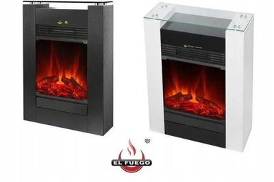 KOMINEK ELEKTRYCZNY EL FUEGO TESSIN 1800W LED Z FUNKCJĄ GRZANIA TERMOSTAT !