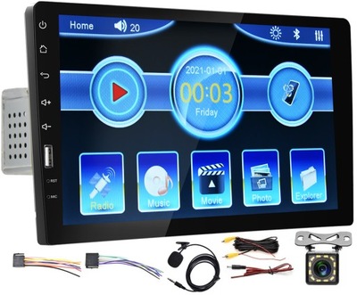 RADIO DE AUTOMÓVIL 1 DIN 9 INTEGROS BT PANTALLA SENSOR  