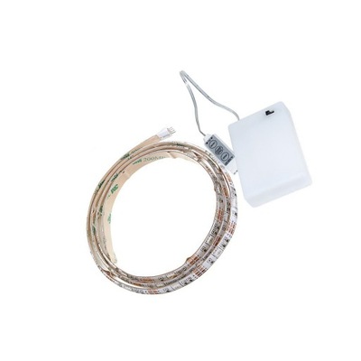 ZESTAW ŚWIETLNY LED RGB 50CM TAŚMA ŚWIETLNA LED Z WIELOKOLOROWYM ZASILANIEM BATERII