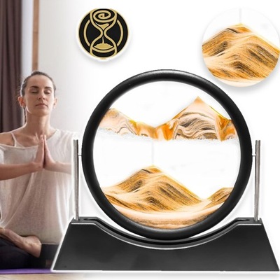 3D OBRAZ PIASKOWY OBRACANIA DYNAMICZNY KLEPSYDRA STOŁOWA DEKORACJA