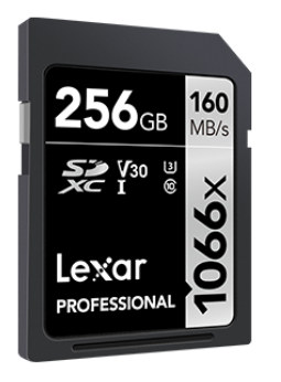 Lexar SDXC Professional 256GB 160MB/s U3 V30 1066x