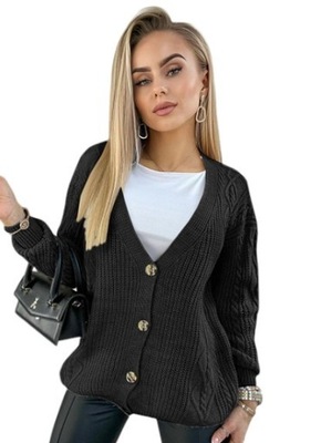 Efektowny modny kobiecy KARDIGAN sweter