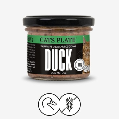 Cats Plate Duck karma dla Kota Kaczka 100g