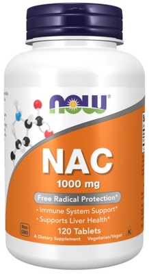 NOW Foods NAC 1000 mg 120 Tabletek