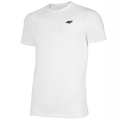 T-shirt męski, koszulka 4F biały okrągły dekolt rozmiar XL
