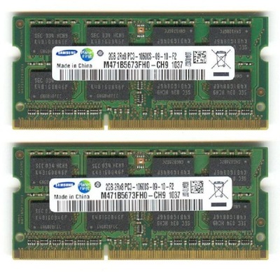 Dual SAMSUNG 4GB , 2x2GB 2Rx8 PC3-10600S-09-10-F2