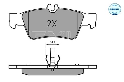 MEYLE ZAPATAS DE FRENADO PARTE TRASERA MERCEDES CLS C218 CLS SHOOTING BRAKE X218  