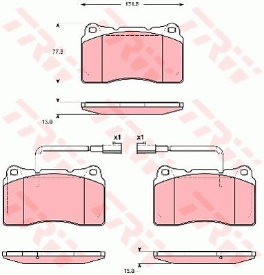 PADS BRAKE FRONT ALFA 159  