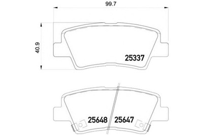 КОЛОДКИ ГАЛЬМІВНІ BREMBO 583023QA10 583022TA60 5830 P30054 P 30 054