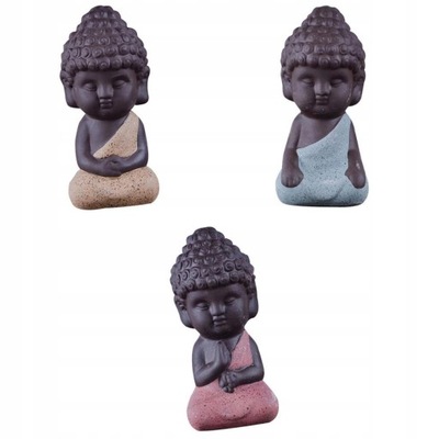 Mini posąg Buddy Urocza figurka mnicha