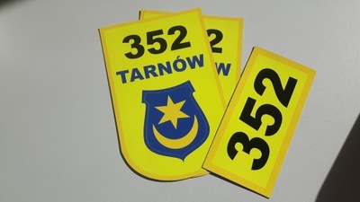 Magnes TAXI na taksówkę Tarnów prostokąt + numer boczny taksówki ASTRA
