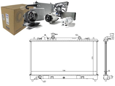 РАДИАТОР ДВИГАТЕЛЯ NISSENS L3R415200C L3R415200B L3