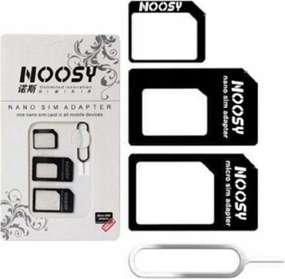 Adaptery SIM nano micro Noosy + kluczyk SIM8