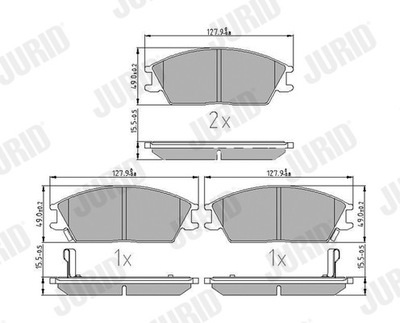 JURID 572268J КОЛОДКИ ГАЛЬМІВНІ