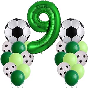 zestaw balony balonów piłka nożna piłkarskie 9 urodziny