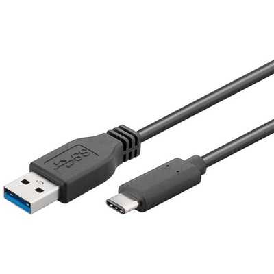 PremiumCord USB 3.0, USB-A -> USB-C, 15cm, czarny