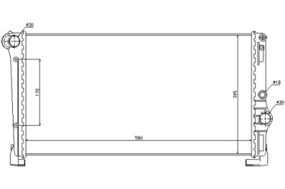 Nissens 68806 радиатор, система охлаждение двигателя фото №1