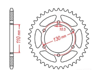 MTX PARTS KRUMPLIARATIS GALINĖ 504 41 KAWASAKI GPZ 500S 94-05 JTR486.41 LANC. 520 