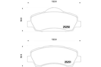 TRINKELĖS STABDŽIŲ BREMBO 1608691380 1610699280 LP24 P61113 P 61 113 