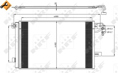 РАДІАТОР КОНДИЦІОНЕРА - КОНДЕНСАТОР EASY FIT NRF 350064