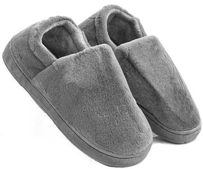 SZARE OCIEPLANE KAPCIE KLAPKI DOMOWE MĘSKIE 42