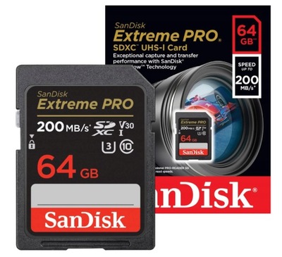 KARTA SANDISK EXTREME PRO SDXC 64GB 200/90 MB/s C1