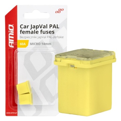 AMIO ЗАПОБІЖНИК АВТОМОБІЛЬНИЙ JAPVAL PAL FEMALE ŻEŃSKI 2 ШТ. 60A MICRO 14MM