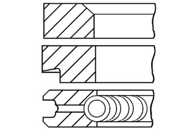 GOETZE 83 +0,50 1.2-1.5-2 КОМПЛЕКТ КІЛЬЦЯ ПОРШНЯ AUDI A3 A4 B6 A4 B7