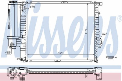 РАДИАТОР ВОДЫ NISSENS 60743A