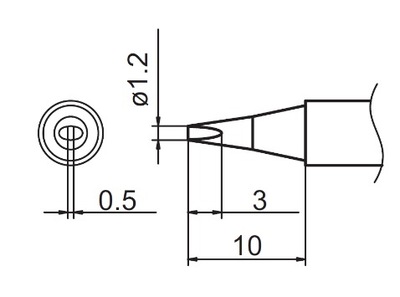 T12-D12 grot płaski 1,2mm śrubokręt