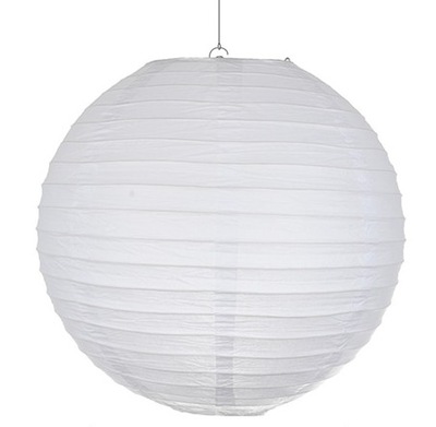 Papierowy KLOSZ ABAŻUR lampion LAMPA 40cm BIAŁY