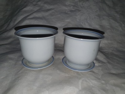 Małe doniczki ceramiczne Komplet dwóch sztuk