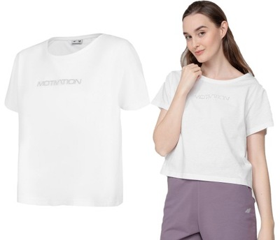Damska koszulka 4F TSD012 t-shirt biały L