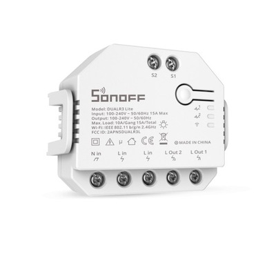 Sonoff Dual R3 - dwukanałowy,pomiar energii,rolety