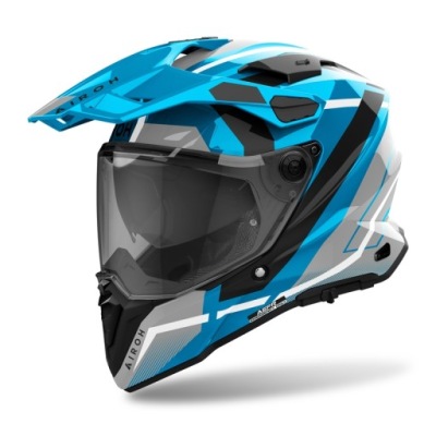 KASK AIROH COMMANDER 2 MAVICK CERULEAN BLUE GLOSS (L)