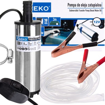 GEKO BOMBA PARA ACEITES ZATAPIALNA 12V 52MM CON CABLE 3M G00956  