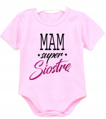 BODY NIEMOWLĘCE z napisami Mam super Siostrę r. 68