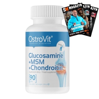OSTROVIT GLUCOSAMINE MSM CHONDROITIN STAWY 90 tab