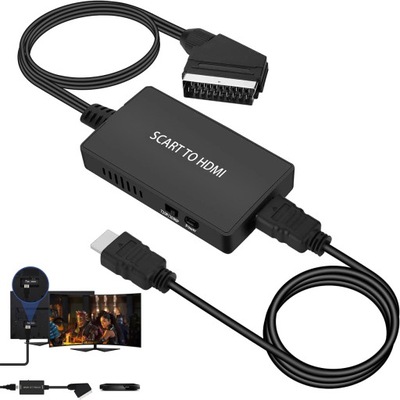 ADAPTER SCART to HDMI 720P/1080P KONWERTER AUDIO