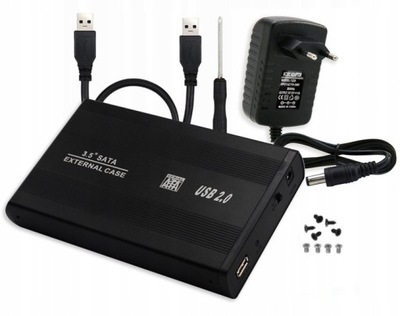 SOLIDNA OBUDOWA KIESZEŃ DYSKU HDD 3,5 SATA USB 2.0