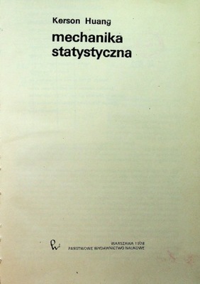 Mechanika statystyczna